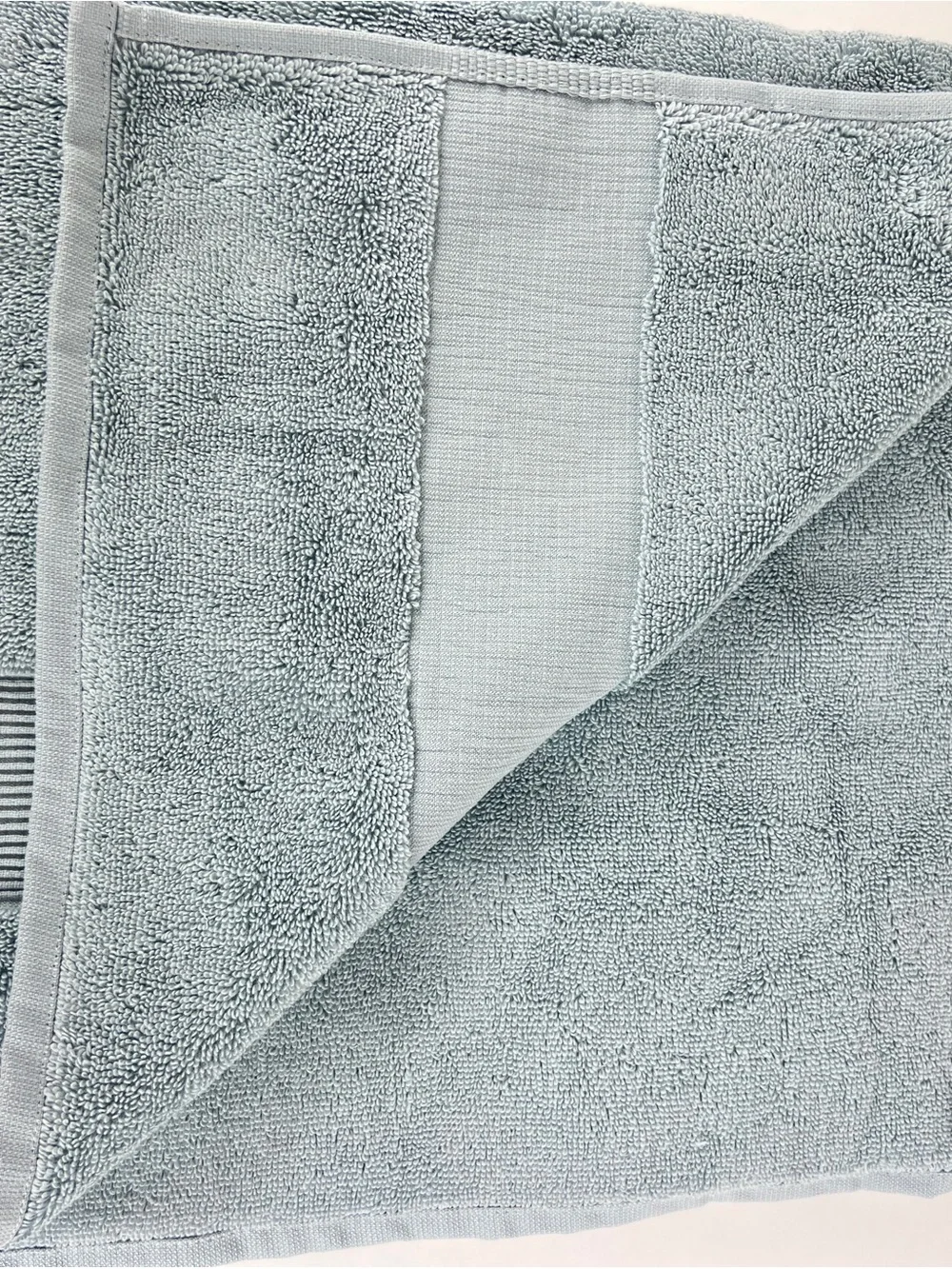 Rachel Zoe Bath Towel Set Light Blue Plush 100% Cotton Made in Turkey 2 Pc NEW